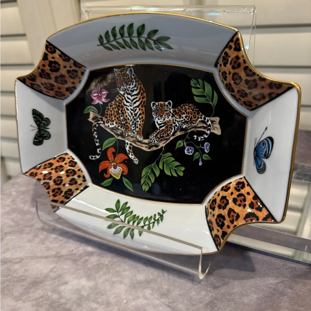 Lynn Chase jaguar, Jaguar‎ ,RareLeopard Print Decorative Tray